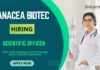 MSc Jobs in India: Panacea Biotec is hiring a Scientific Officer (Production) at Baddi, Himachal Pradesh-Apply Now