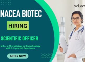 MSc Jobs in India: Panacea Biotec is hiring a Scientific Officer (Production) at Baddi, Himachal Pradesh-Apply Now