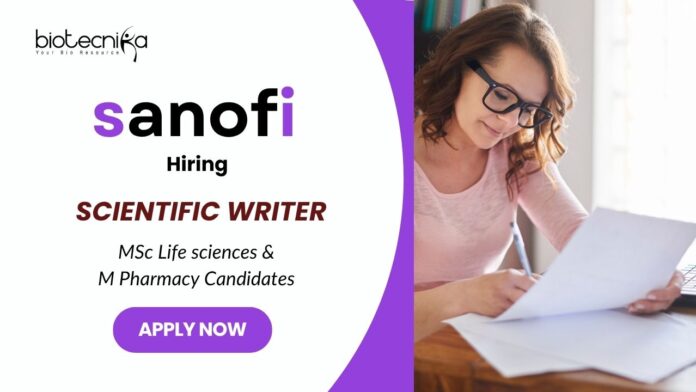 Scientific Writer Job in Hyderabad – Sanofi Careers