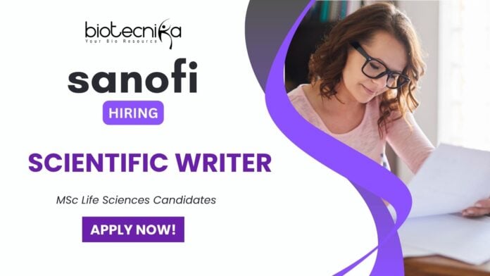 Scientific Writer Jobs in Hyderabad Apply at Sanofi Careers and advance Global Medical Publications!