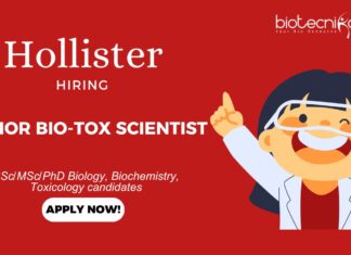 Senior Bio-Tox Scientist Job – Apply Now in Hollister Careers! Senior Bio-Tox Scientist Job – Apply Now in Hollister Careers!