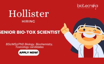 Senior Bio-Tox Scientist Job – Apply Now in Hollister Careers!