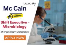 Shift Executive Job in Microbiology | McCain Foods Careers