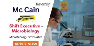 Join McCain Foods Careers as Shift Executive – Microbiology | Apply Shift Executive Job in Microbiology | McCain Foods Careers