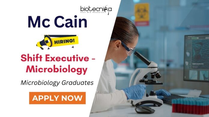 Shift Executive Job in Microbiology | McCain Foods Careers