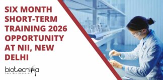 Six Month Short-Term Training 2026 Opportunity at NII, New Delhi