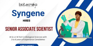 Syngene is hiring for Senior Associate Scientist Position in Hyderabad Apply Now to discover your dream job in R&D Careers!