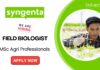 Syngenta Crop Protection is Hiring Professionals for Agriculture Jobs Apply for Field Biologist Job Now!