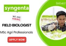 Syngenta Crop Protection is Hiring Professionals for Agriculture Jobs Apply for Field Biologist Job Now!