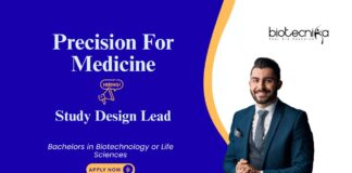 Job at Precision For Medicine, for Study Design Lead role. Bachelor’s in Life Sciences or Biotechnology, Apply For this documentation job.