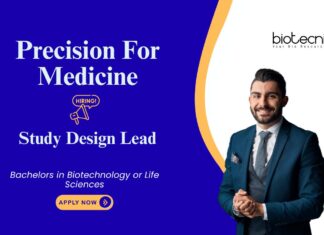 Job at Precision For Medicine, for Study Design Lead role. Bachelor’s in Life Sciences or Biotechnology, Apply For this documentation job.