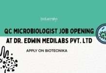 QC Microbiologist Job Vacancy