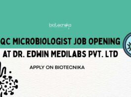 QC Microbiologist Job Vacancy