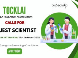 Tocklai Calls For Guest Scientist MSc Zoology or Entomology Candidates Apply Now to unlock your Research Careers!