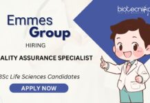 Unlock Your Future with QA Role in Bengaluru Apply for the BSc Life Sciences Jobs at Emmes Group!