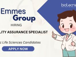 Unlock Your Future with QA Role in Bengaluru Apply for the BSc Life Sciences Jobs at Emmes Group!
