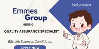 Unlock Your Future with QA Role in Bengaluru Apply for the BSc Life Sciences Jobs at Emmes Group!