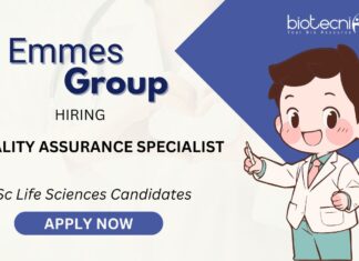 QA Role: BSc Life Sciences Apply at Emmes Group! Unlock Your Future with QA Role in Bengaluru Apply for the BSc Life Sciences Jobs at Emmes Group!