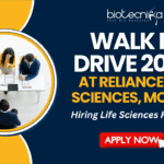 Walk In Drive 2025 At Reliance Life Sciences, Mohali - Hiring Life Sciences Freshers - Apply Now