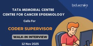 Walk-In Interview for Coder Supervisor Role Apply Now for the BSc Life Sciences Jobs at Tata Memorial Hospital Vacancy!