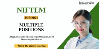 Walk-In Interview for Multiple Positions at NIFTEM Food Science Graduates Apply Now