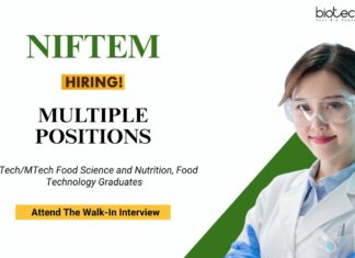Walk-In Interview for Multiple Positions at NIFTEM Food Science Graduates Apply Now