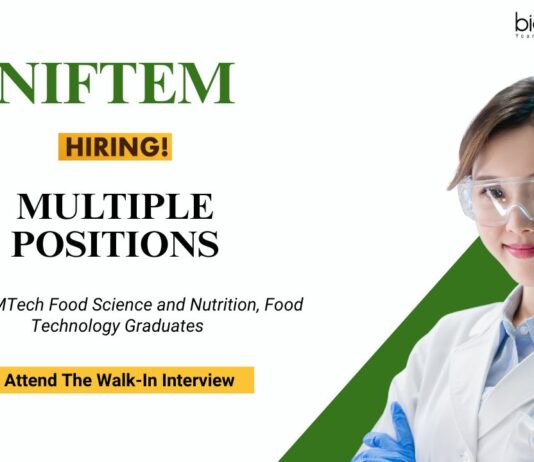 Walk-In Interview for Multiple Positions at NIFTEM Food Science Graduates Apply Now
