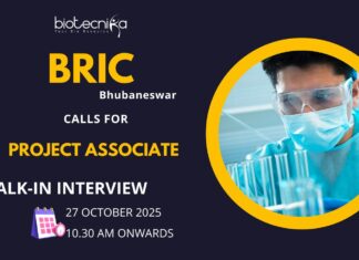 Walk-in Interview at BRIC-Institute of Life Sciences, Bhubaneswar | Apply Now for Agriculture Research Jobs! Walk-in Interview at BRIC-Institute of Life Sciences, Bhubaneswar Apply Now for Agriculture Research Jobs!