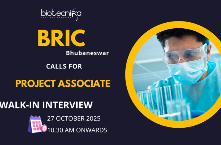 Walk-in Interview at BRIC-Institute of Life Sciences, Bhubaneswar Apply Now for Agriculture Research Jobs!
