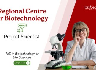 Life Sciences Job at Regional Centre for Biotechnology, Faridabad. PhD in Life Sciences or Biotechnology, Apply Now.