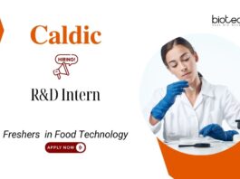 Food Technology Internship at Caldic, for R&D Intern role. Hands-on experience in food formulation, analysis, & product innovation. Apply