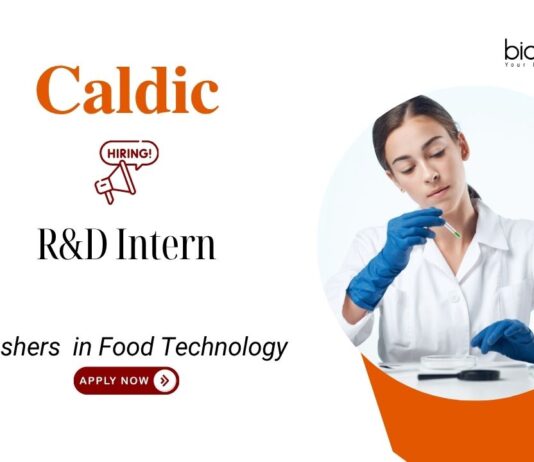 Food Technology Internship at Caldic, for R&D Intern role. Hands-on experience in food formulation, analysis, & product innovation. Apply