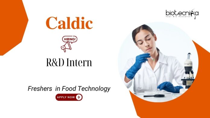 Food Technology Internship at Caldic, for R&D Intern role. Hands-on experience in food formulation, analysis, & product innovation. Apply