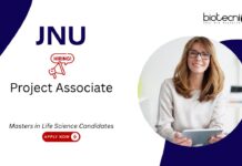 Life Science Jobs at JNU, New Delhi. Life Science Job opportunity under ANRF-funded project. Project Associate Position. Apply Now