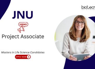 Life Science Jobs at JNU, New Delhi. Life Science Job opportunity under ANRF-funded project. Project Associate Position. Apply Now