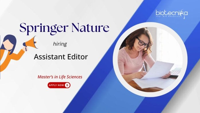 Life Sciences Assistant Editor Job at Springer Nature. Life Sciences publishing job opportunity in Pune. Editorial Assistant jobs. Apply Now