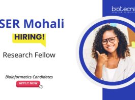 JRF Vacancy at IISER Mohali. Research Fellow Role. Career in Bioinformatics. Experience in WGS & RNA-Seq analyses.