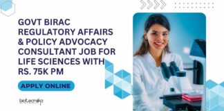 Govt Life Sciences Vacancies