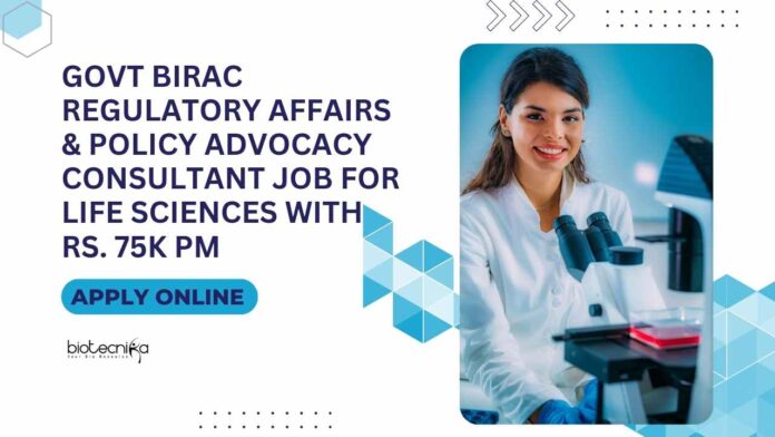 Govt Life Sciences Vacancies