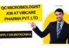 QC Microbiologist Job at Vibcare Pharma Pvt.