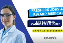 Freshers Life Sciences Jobs Rivarp