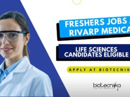 Freshers Life Sciences Jobs Rivarp