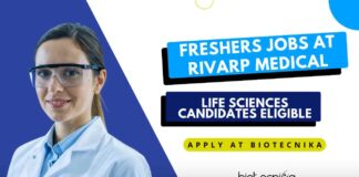 Freshers Life Sciences Jobs Rivarp