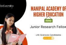 Junior Research Fellow at Manipal Academy of Higher Education. Life Sciences Candidates, Apply Now. ICMR-funded Research.