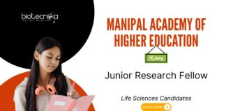 Junior Research Fellow at Manipal Academy of Higher Education. Life Sciences Candidates, Apply Now. ICMR-funded Research.