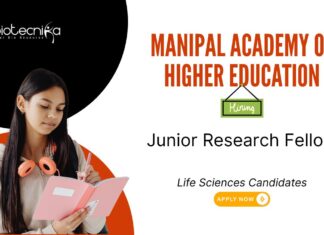 Junior Research Fellow at Manipal Academy of Higher Education. Life Sciences Candidates, Apply Now. ICMR-funded Research.