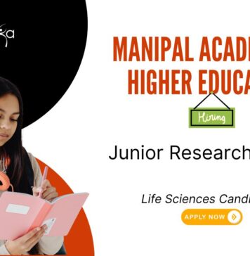 Junior Research Fellow at Manipal Academy of Higher Education. Life Sciences Candidates, Apply Now. ICMR-funded Research.