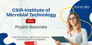 Project Associate Jobs at CSIR-Institute of Microbial Technology. Animal Science, Agricultural, and research jobs. Apply Now