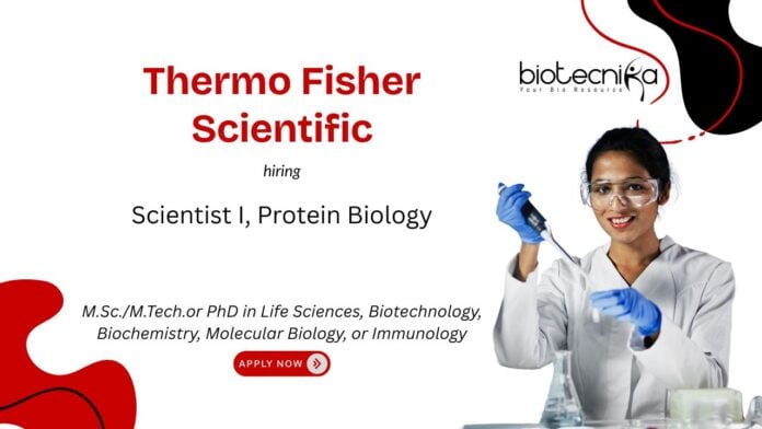 Freshers Protein Biology Scientist Job at Thermo Fisher Scientific. Life Sciences R&D careers. Life Sciences Candidates, Apply Now
