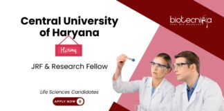 Research Fellow Positions at The Central University of Haryana. JRF & Research Fellow Role. Life Sciences career. Microbiology jobs.